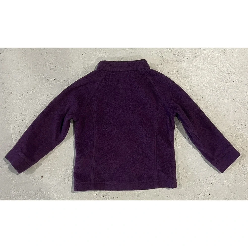 Columbia Girls' Purple Fleece‎ Jacket Size 3T Full Zip Youth Comfort